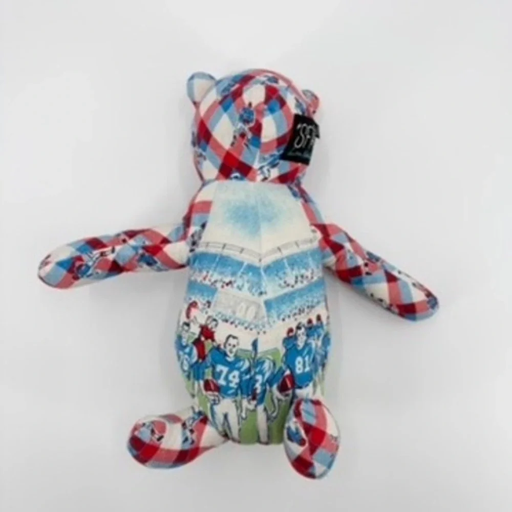 SFP Christopher Holland Brandt Football Patchwork Teddy Bear Handmade USA 14